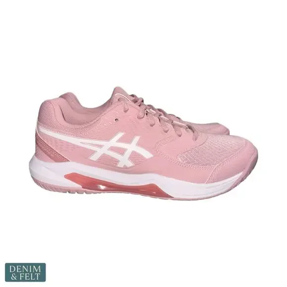 NEW ASICS Gel Dedicate 8 Tennis Shoes Pink Morganite White Women Size 8 Wide - Picture 12 of 16